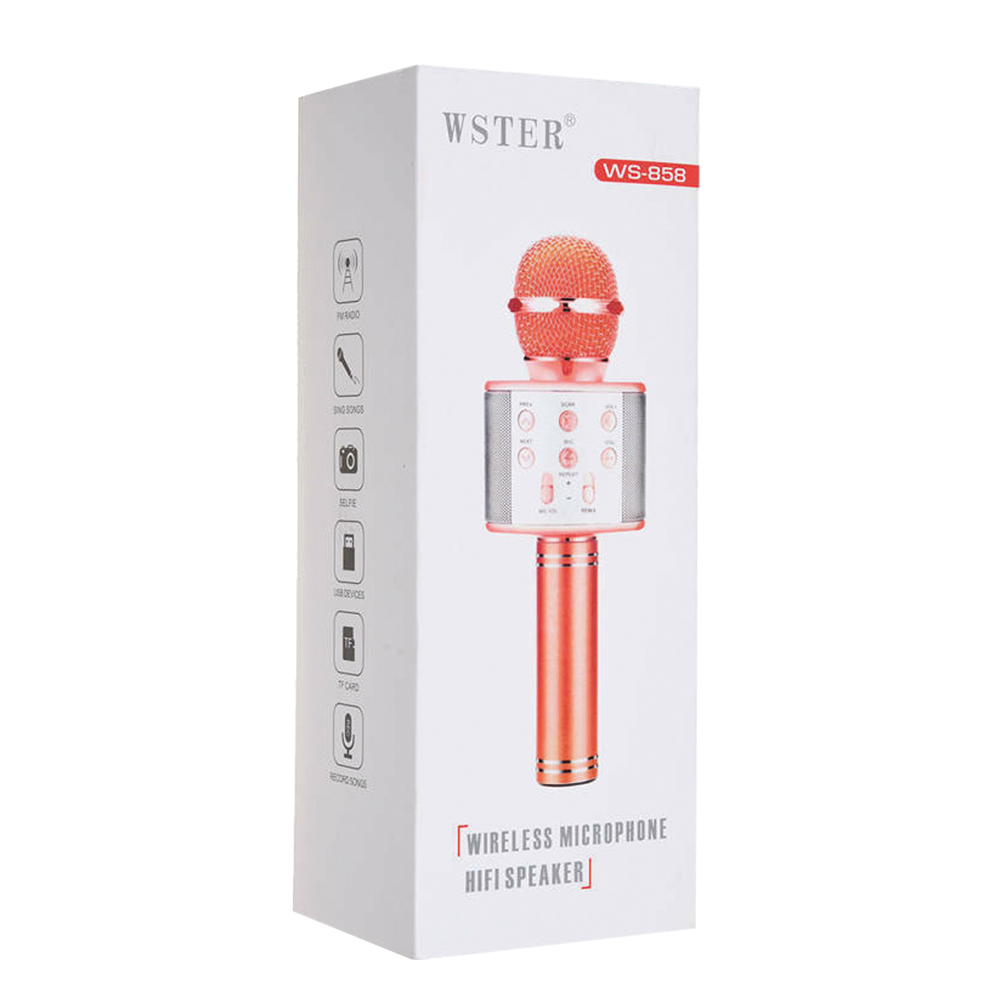 MICROFONO BT C/ PARLANTE CILINDRO KARAOKE PLATEADO (JTACCAV053) - Image 3