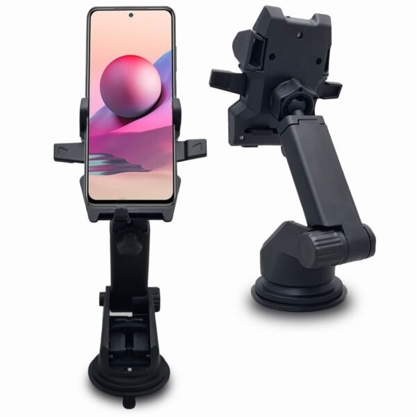 SOPORTE CELULAR PARA AUTO CON VENTOSA BRAZO EXTENSIBLE NEGRO (JTACCEL212)