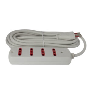 ZAPATILLA MODULAR 4 SALIDAS 3 EN LINEA 3 MTS (JTADELEC003)
