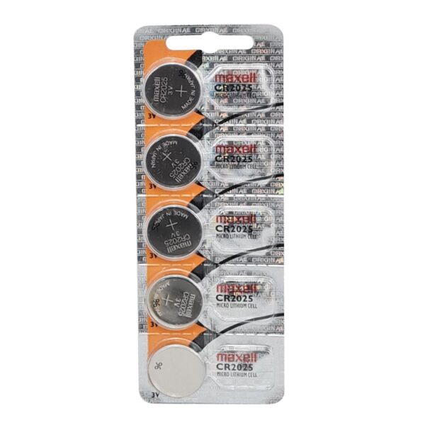 BATERIA DE LITIO MAXELL 3V 2025 5 UNIDADES CR2025 (JTBAT014)
