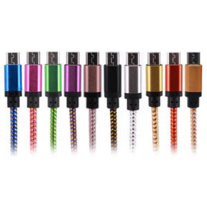 CABLE MICRO USB MALLADO EN BOLSA COLORES (JTCABL055)
