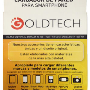 CARGADOR AUTO V8 1A CAJA GOLDTECH (JTCARG077)