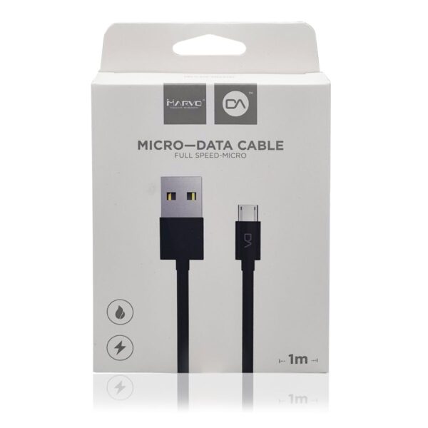 CABLE DA MICRO USB CABEZAL PLANO NEGRO DT0071MBK (JTDA001) - Image 2