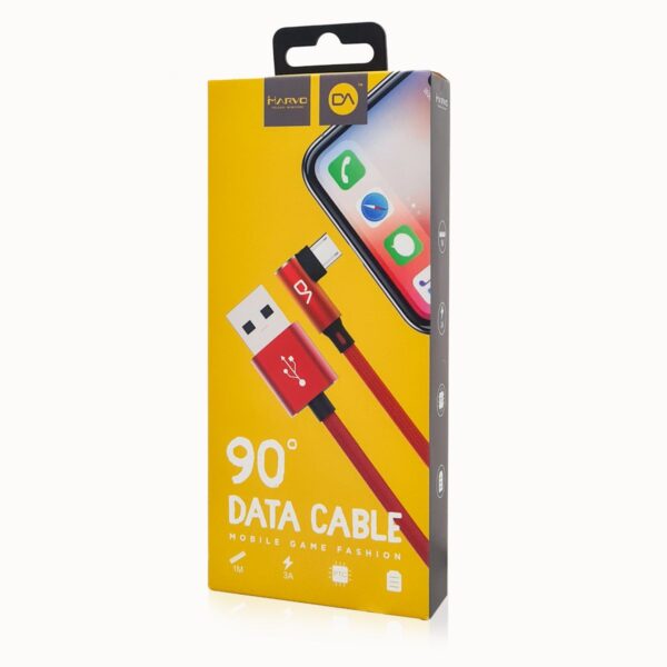 CABLE DA MICRO USB MALLADO LATERAL ROJO  DT0073MRD (JTDA009) - Image 2