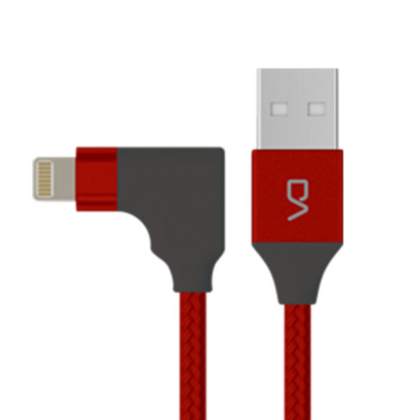 CABLE DA IPHONE 2 EN1 LATERAL ROJO DT0048RD (JTDA022)