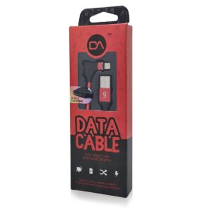 CABLE DA IPHONE 2 EN1 LATERAL ROJO DT0048RD (JTDA022)