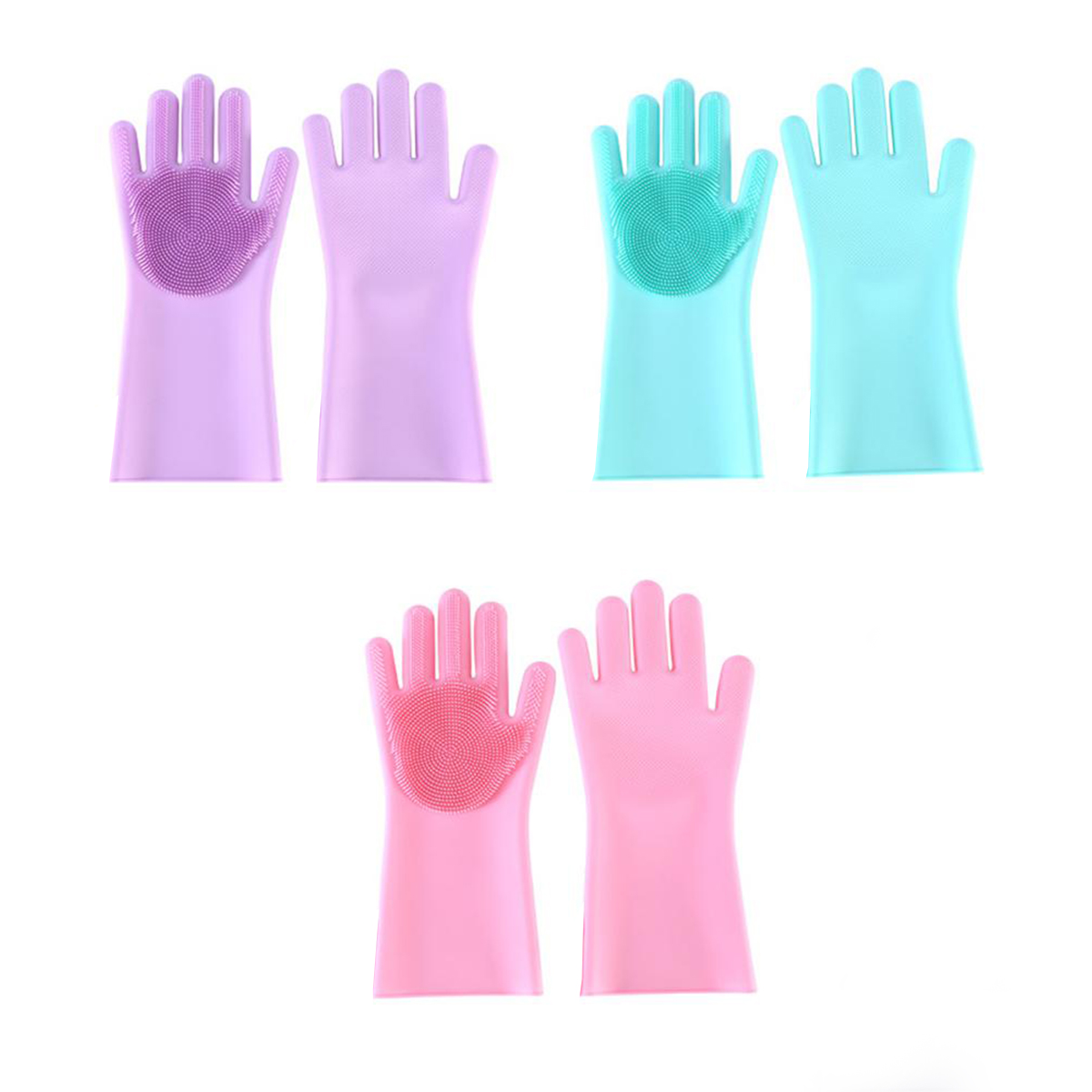 GUANTES DE SILICONA P/LAVAR VAJILLA Y VEGETALES (JTHOG210) - Image 2