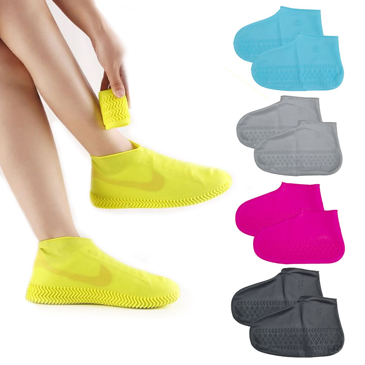 ZAPATONES DE SILICONA CUBRE CALZADO TALLE S 26-34 (JTHOG252)