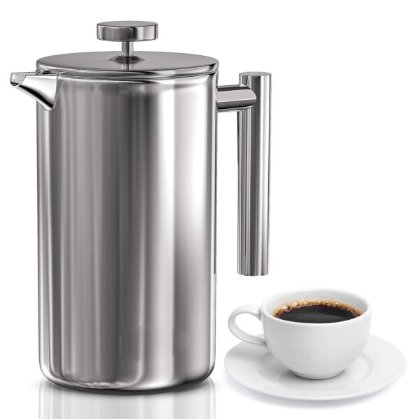 CAFETERA PRENSA FRANCESA ACERO INOXIDABLE 1LT (JTHOG364) - Image 2