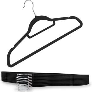 PERCHA ATERCIOPELADA NEGRA PACK X 20 (JTHOG385)