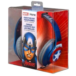 VINCHA AURICULAR CABLEADO CAPITAN AMERICA AZUL (JTMARV7)