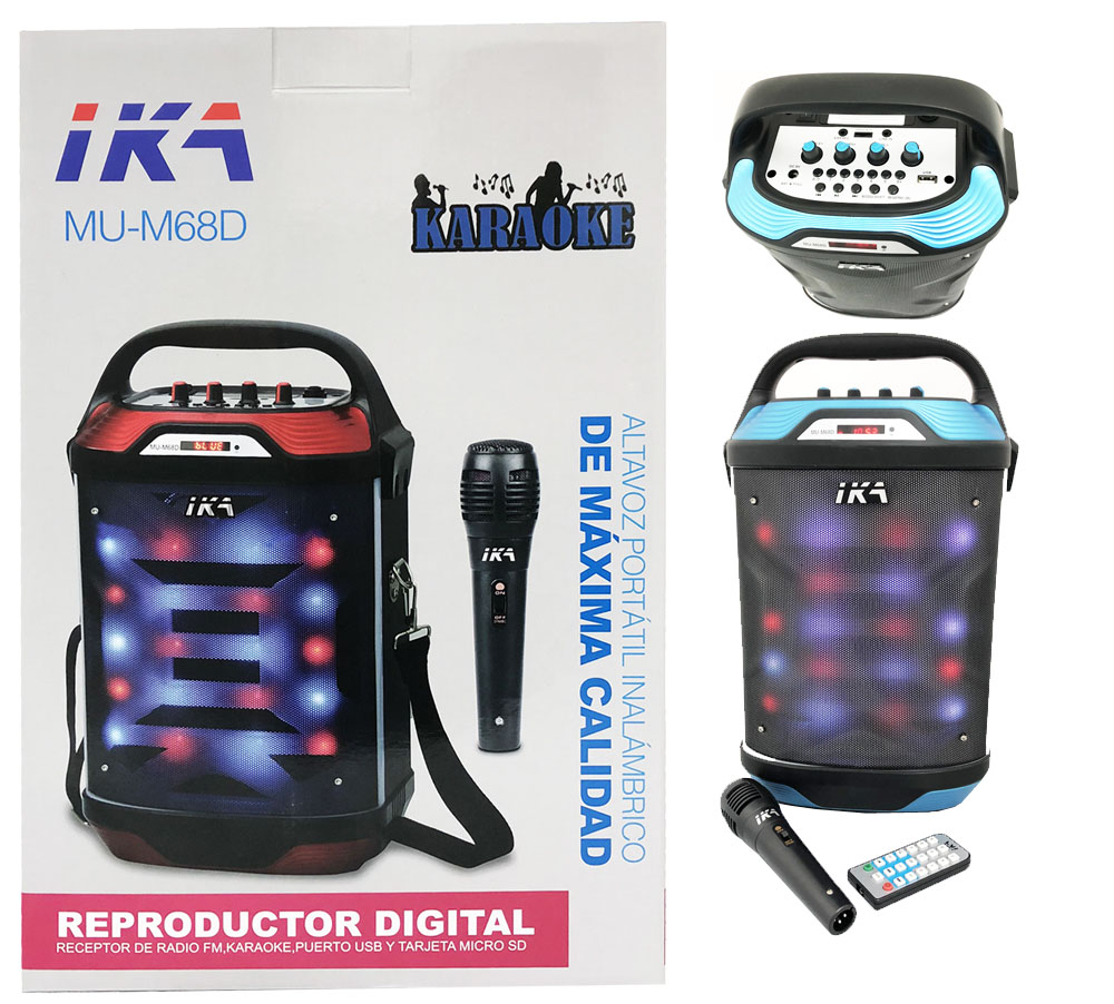 PARLANTE PORTATIL MANIJA IKA MU-M68D C/MIC (JTPAR153)