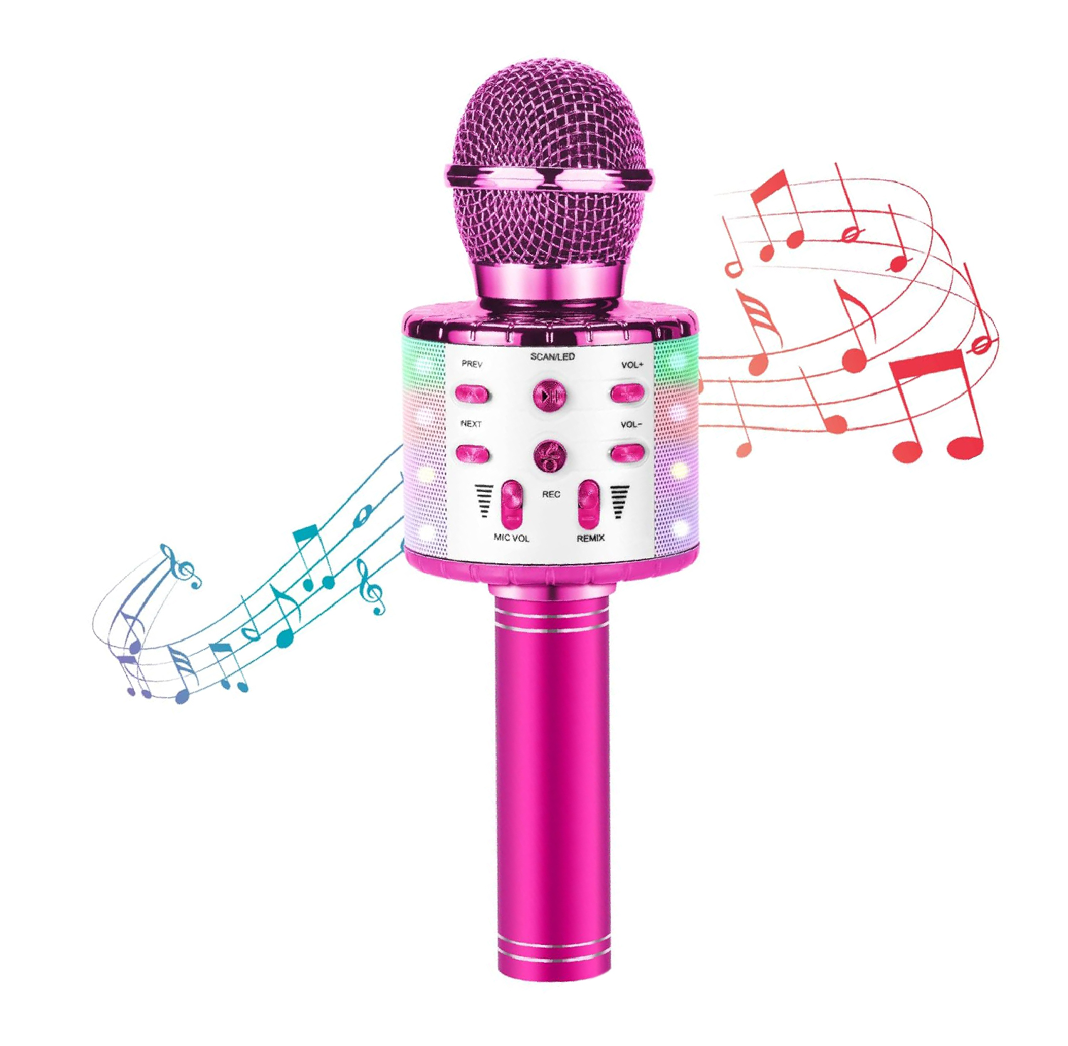 MICROFONO PARLANTE BT KARAOKE ROSA (JTACCAV056ROSA)