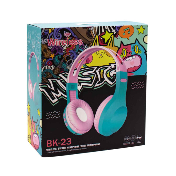 VINCHA AURICULAR BT BK-23 VERDE AGUA Y ROSA (JTAUR501) - Image 4