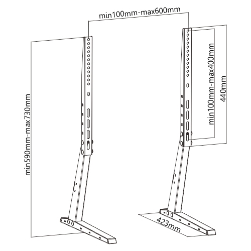 BASE DE PIE SOPORTE TV BRATECK 37-70 LDT03-09L (JTBRAT059) - Image 2