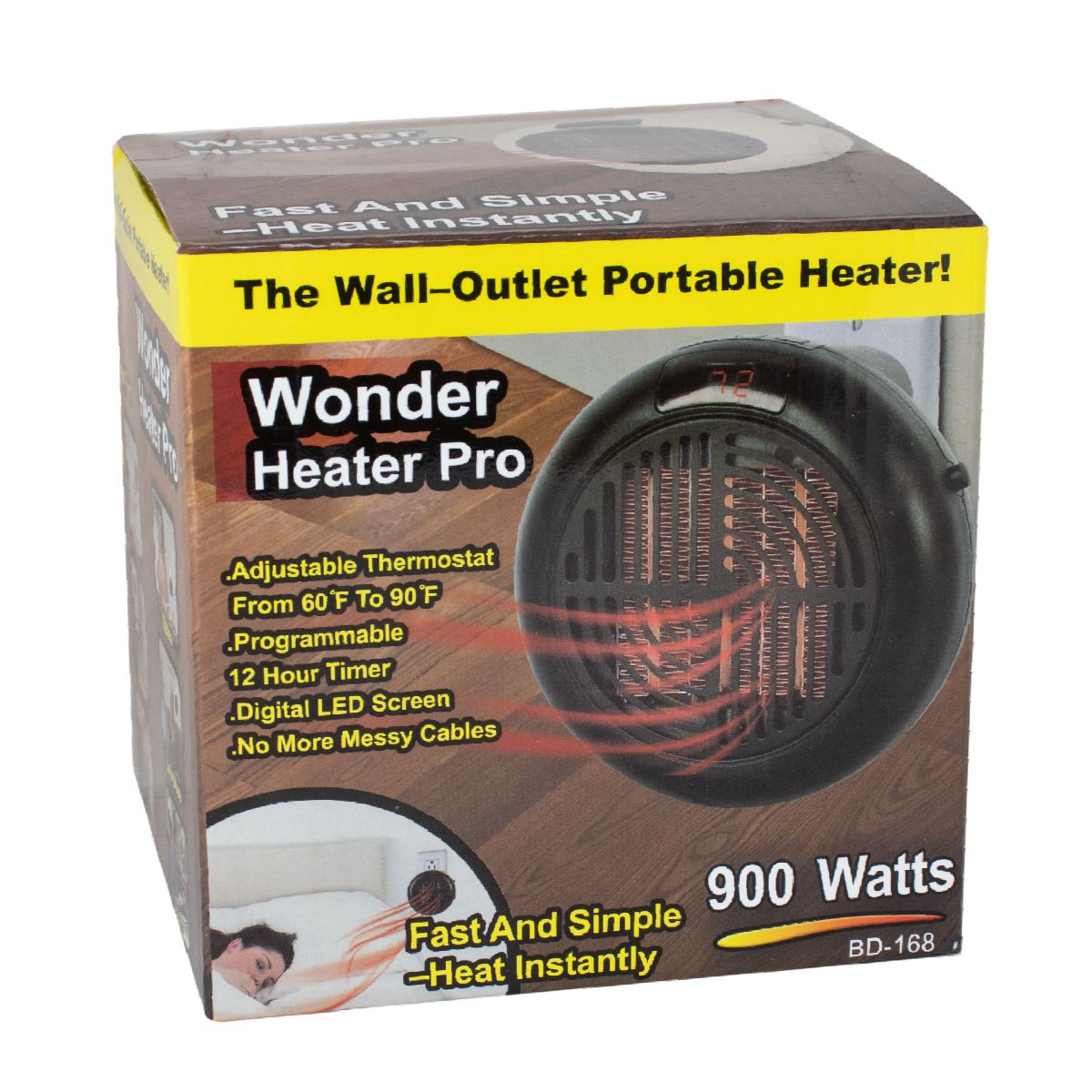 MINI CALEFACTOR REDONDO C/ DISPLAY C/CONTROL BLANCO (JTELEC085) - Image 3