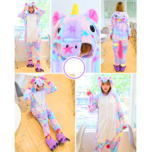 PIJAMA INFANTIL UNICORNIO ESTRELLITA LARGO 120CM (JTHOG131)