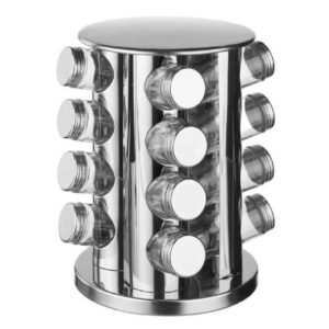 ESPECIERO GIRATORIO 16 FRASCOS VIDRIO ACERO INOX (JTHOG365)