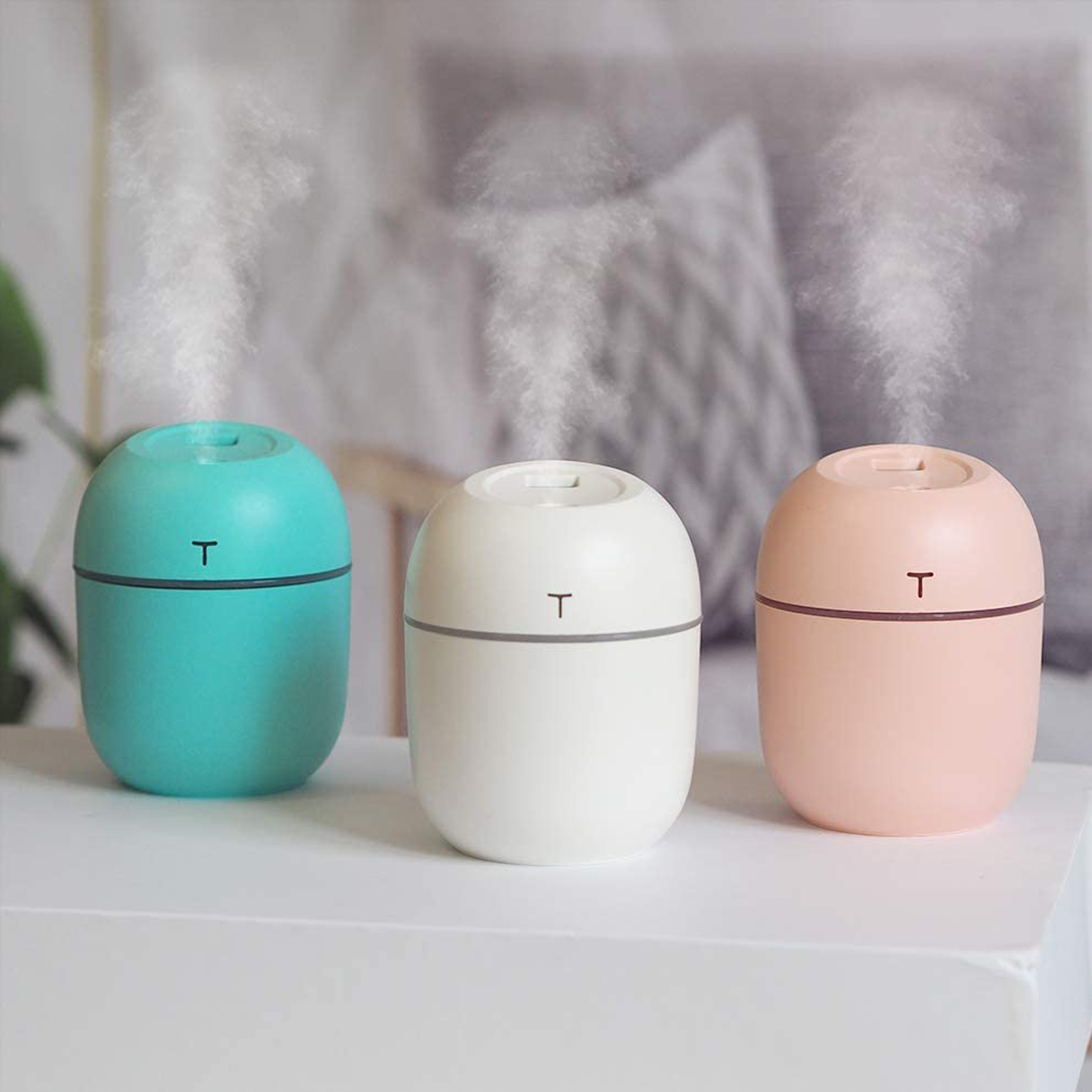 HUMIDIFICADOR DIFUSOR 200ML ROSA/BLANCO/VERDE (JTHOG411) - Image 3