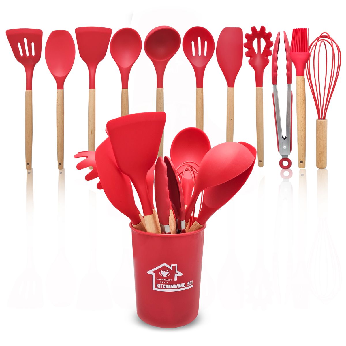 JUEGO MENAGE DE SILICONA 11 PIEZAS C/SOPORTE (JTHOG465)