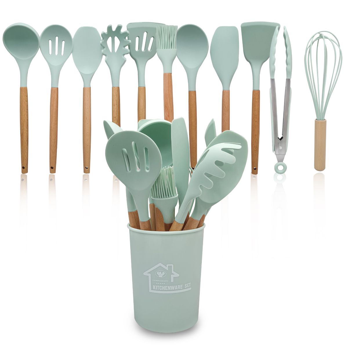 JUEGO MENAGE DE SILICONA 11 PIEZAS C/SOPORTE (JTHOG465) - Image 3