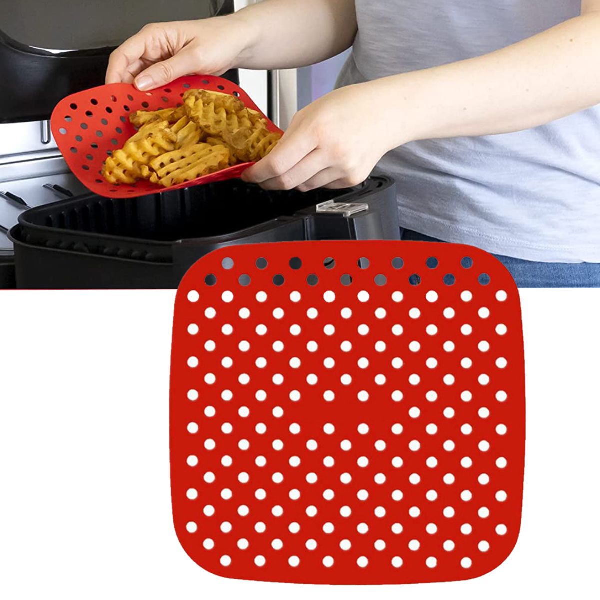 SILICONAS CUADRADA PARA FREIDORA SIN ACEITE (JTHOG492)