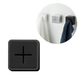 SOPORTE CUBO ADHESIVO P/ TOALLA O PAÑO NEGRO (JTHOG778NEGRO)