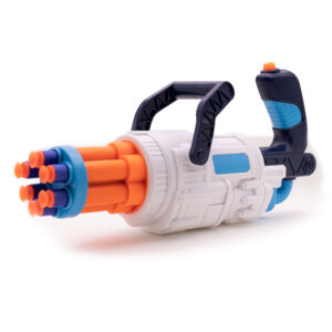 PISTOLA SEMIAUTOMATICA C/ AGARRE Y TAMBOR GIRATORIO 10 DARDOS (JTJUG243)