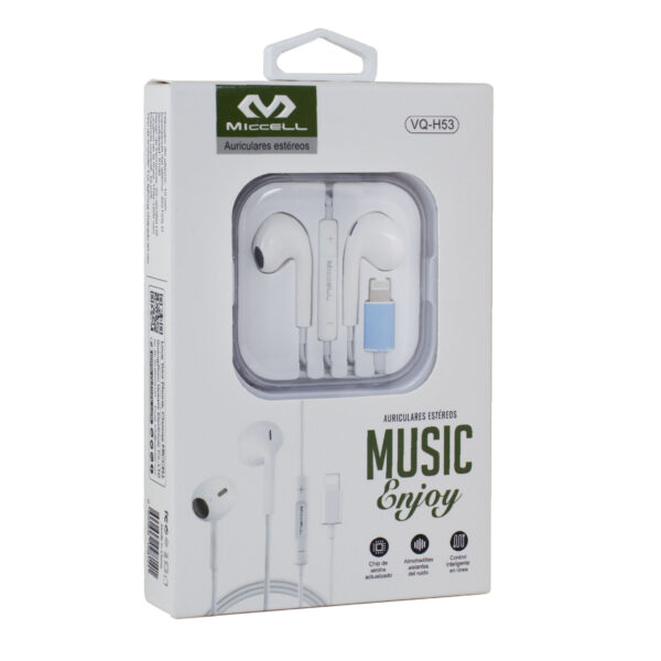 AURICULAR MANOS LIBRES MICCELL VQ-H53 ENJOY P/IPHONE (JTMICC032)