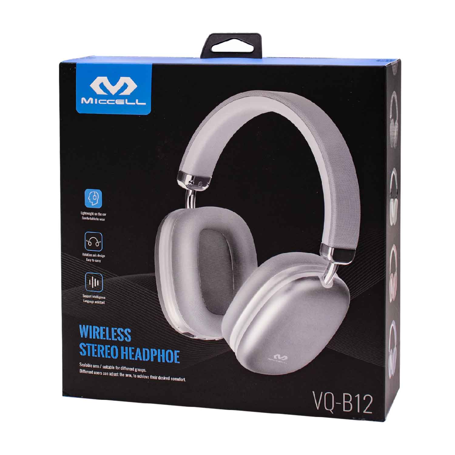 VINCHA AURICULAR MICCELL VQ-B12 GRIS BLUETOOTH (JTMICC037) - Image 2