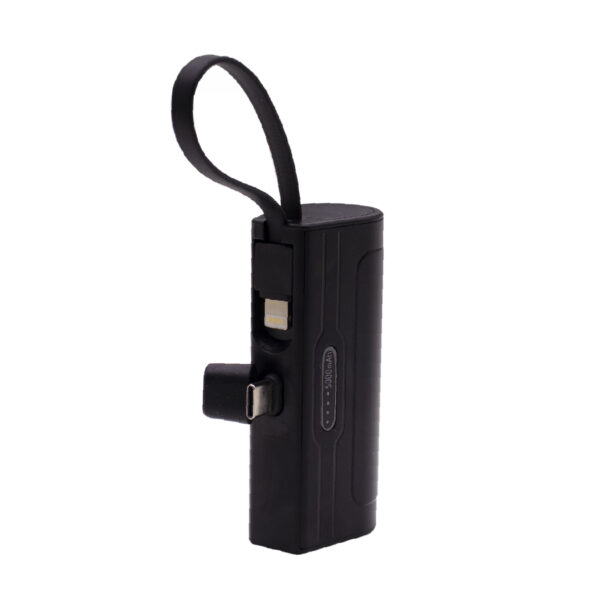 MINI POWER BANK BASE TIPO C 5000MAH NEGRO (JTPOW026NEGRO)