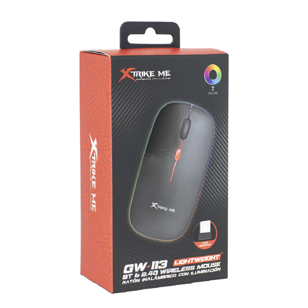 MOUSE INALAMBRICO GAMER XTRIKE ME GW-113 RGB NEGRO (JTXTRIKE104) - Image 4