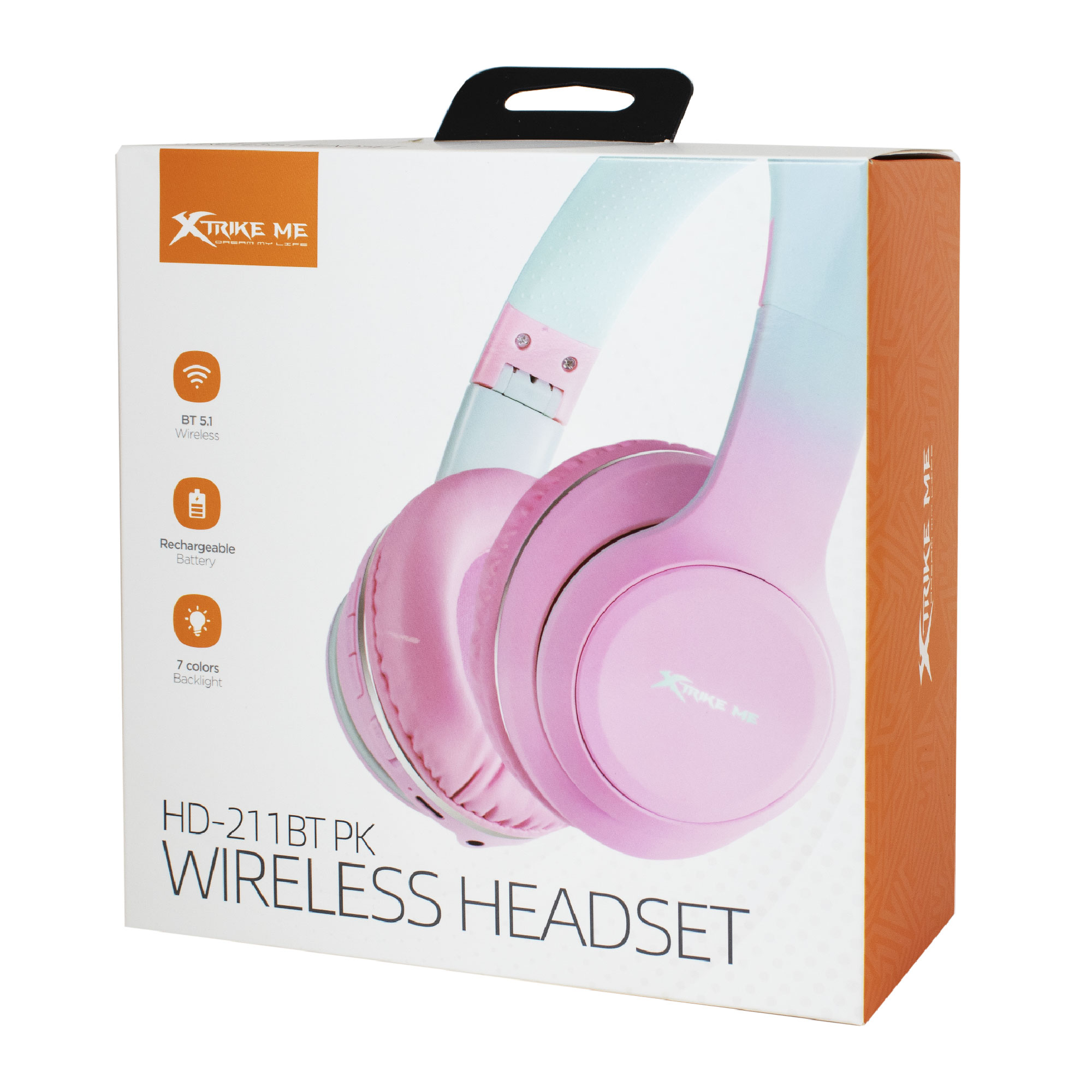 VINCHA AURICULAR XTRIKE ME HD-211BT ROSA (JTXTRIKE105) - Image 3