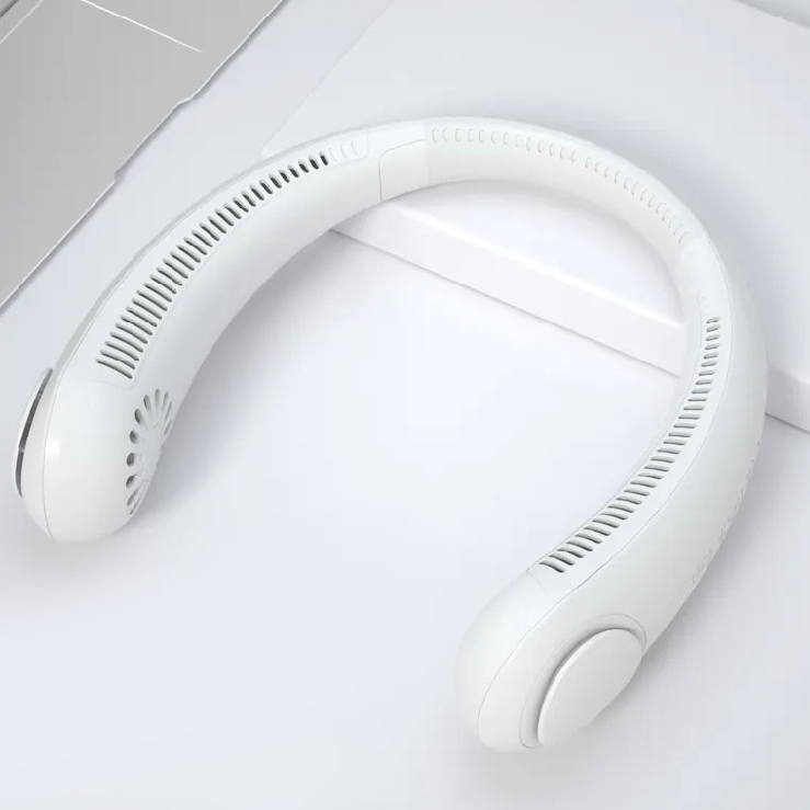 Ventilador De Cuello Recargable Sin Aspas – 5 Velocidades, Flujo 360°, Batería Larga Duración, Para Viajar Y Usar Al Aire Libre