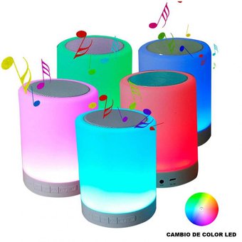 PARLANTE BLUETOOTH VELADORA CON LUCES (JTPAR106)