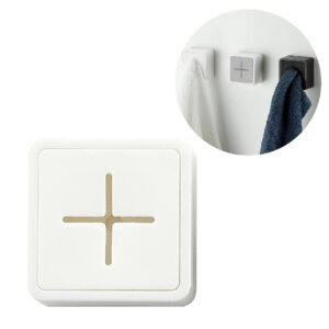 SOPORTE ADHESIVO PARA TOALLA O PAÑO FORMA CUBO (JTHOG778BLANCO)