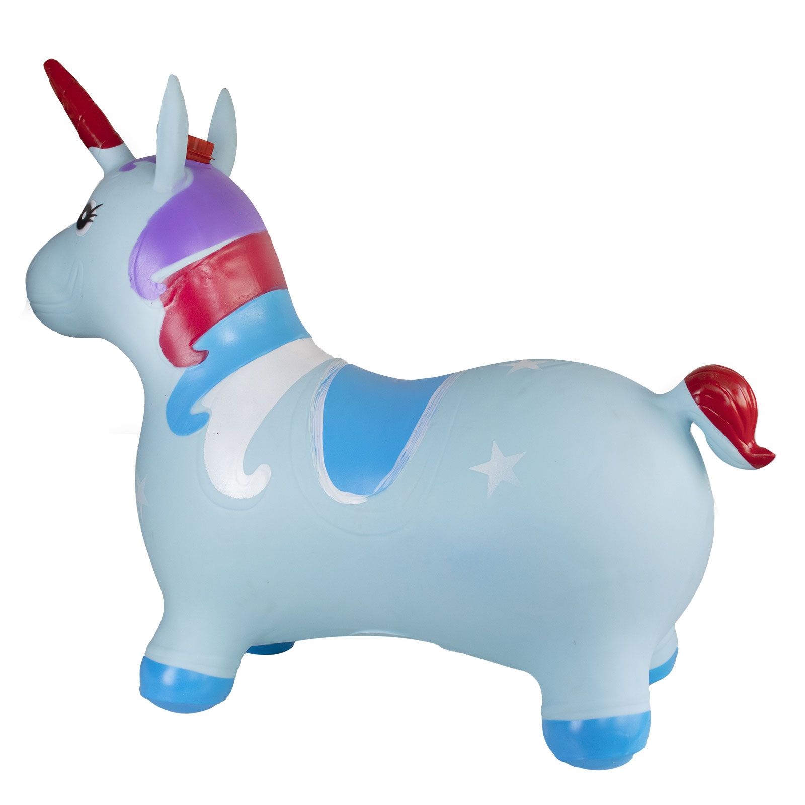 BURRITO UNICORNIO SALTARIN INFLABLE CELESTE (JTJUG300CELESTE) - Image 2