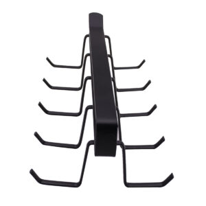ESTANTE DE ACERO PARA COLGAR TAZAS Y COPAS 6 GANCHOS NEGRO (JTHOG417)