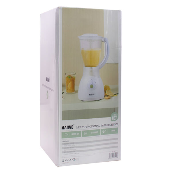LICUADORA MARVO HBR-057 1.5L 4 VELOCIDADES BLANCO (JMARVO018) - Image 3
