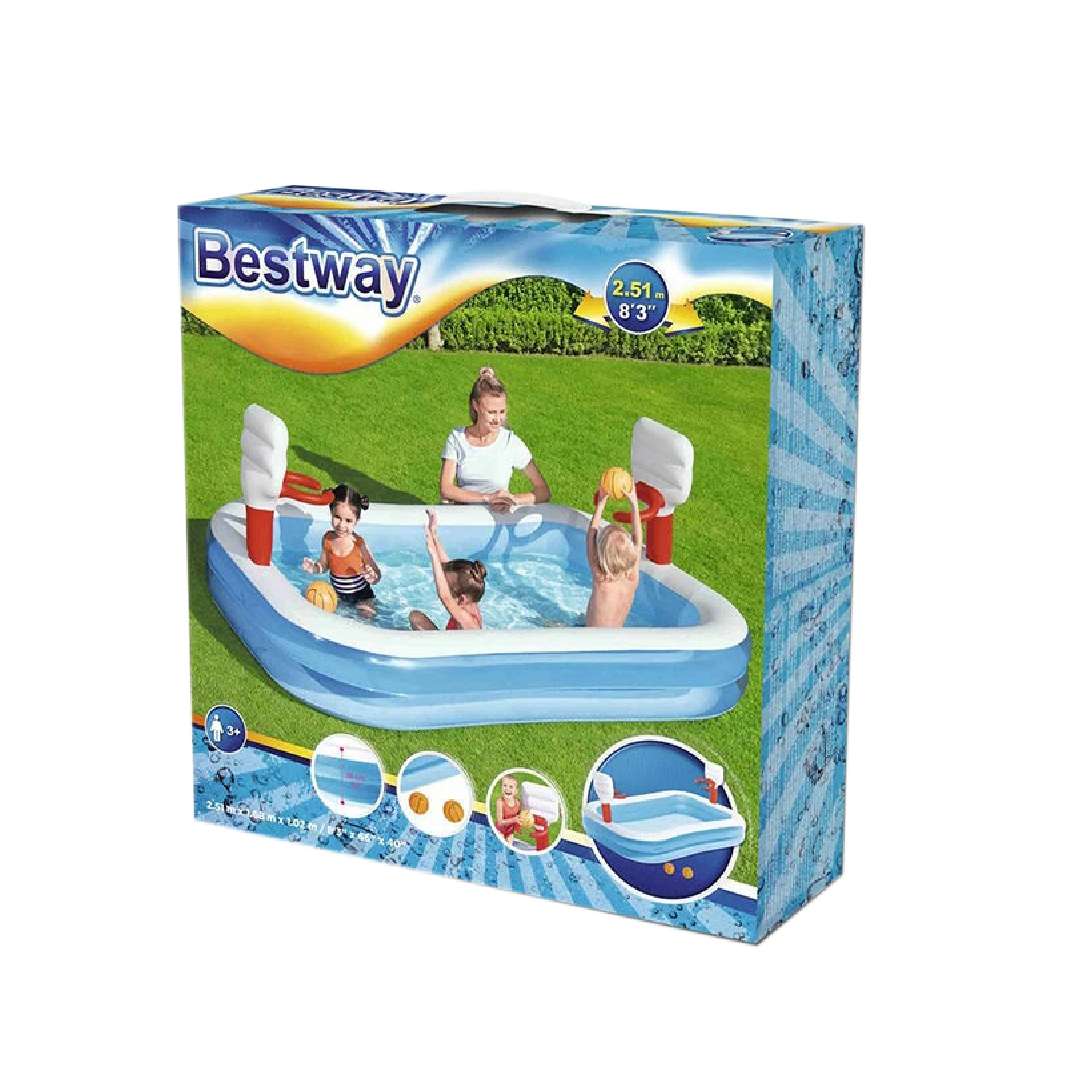 PISCINA INFLABLE BASQUET INFANTIL BESTWAY (JTBW54122) - Image 3