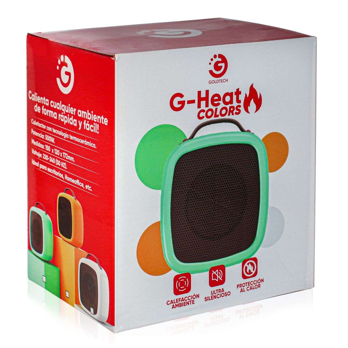 CALEFACTOR 220V PORTATIL G-HEAT COLORES GOLDTECH (JTELEC131) - Image 4