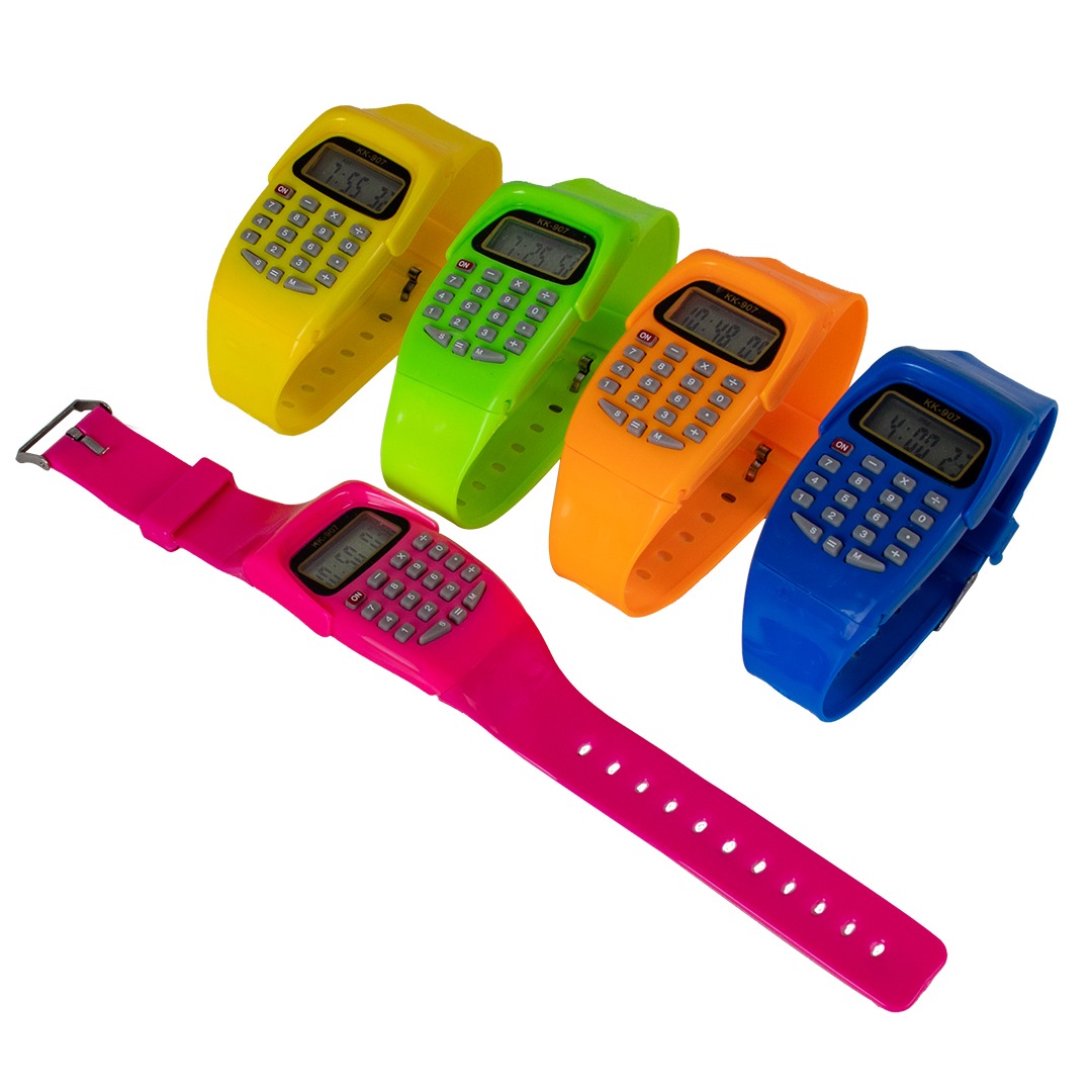 RELOJ DE PULSERA C/CALCULADORA COLORES (JTHOG337)