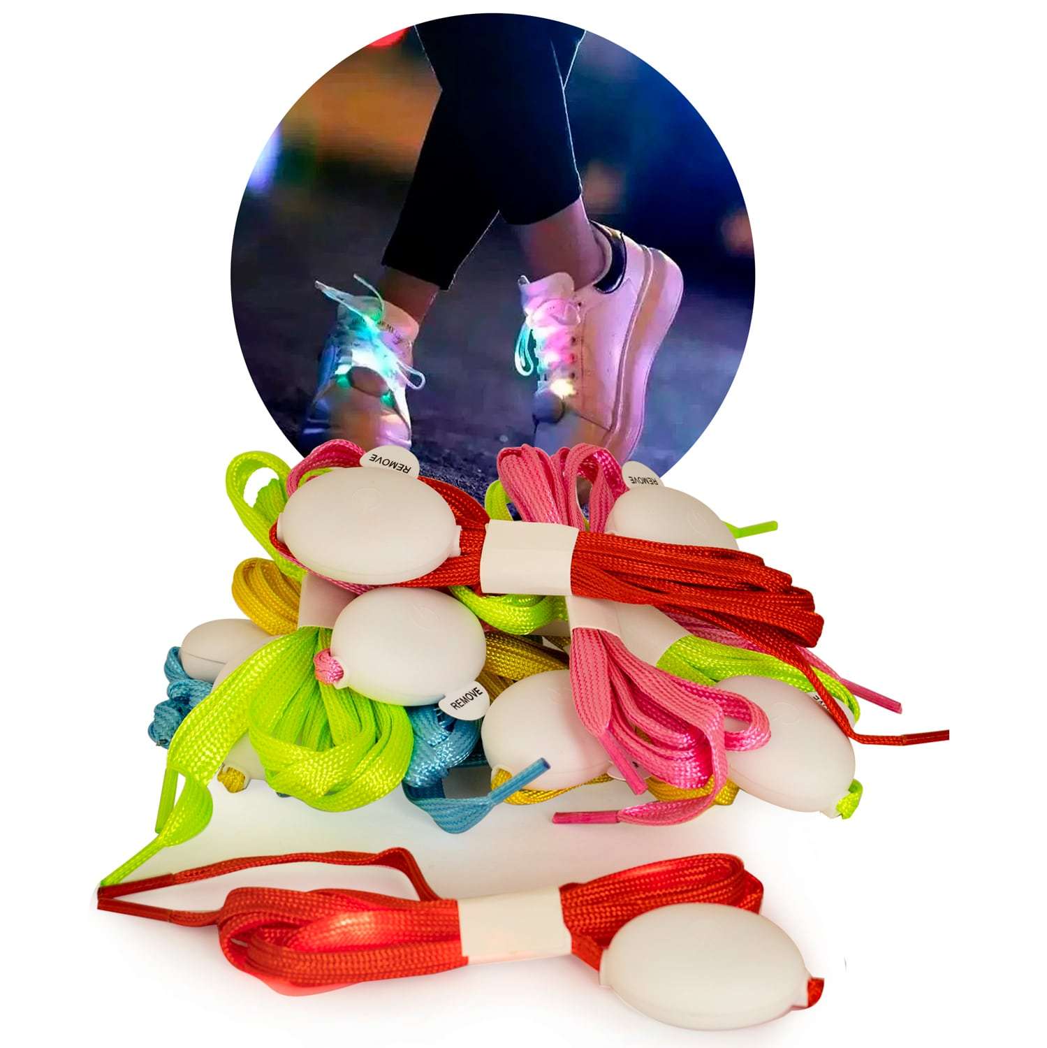 CORDONES DE LUCES LED P/ZAPATILLAS (JTSEEN298) (JTHOG882)