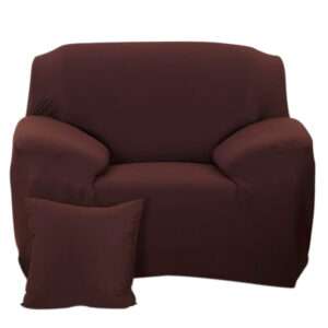 FUNDA ELASTICA P/SILLON 1 CUERPO MARRON (JTHOG940)