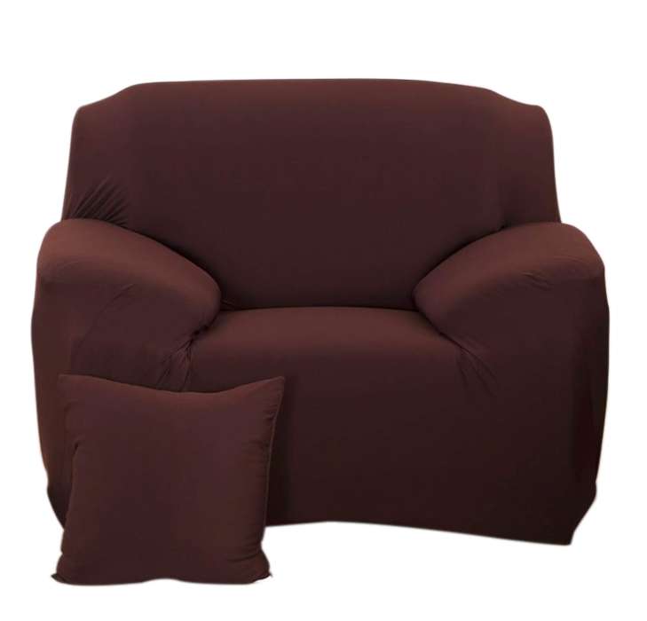 FUNDA ELASTICA P/SILLON 1 CUERPO MARRON (JTHOG940)