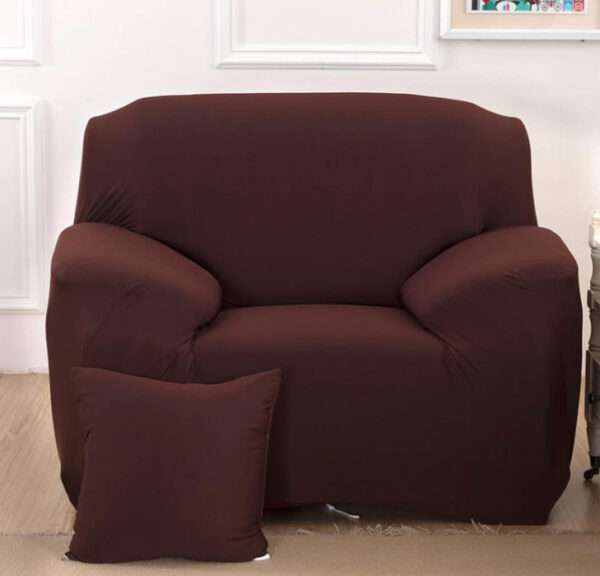 FUNDA ELASTICA P/SILLON 1 CUERPO MARRON (JTHOG940) - Image 2