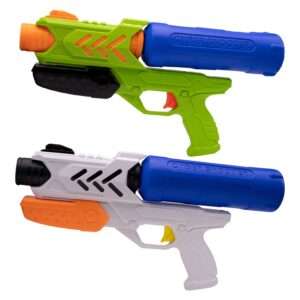 PISTOLA DE AGUA ACTION X2 BLANCA/VERDE (JTJUG908)