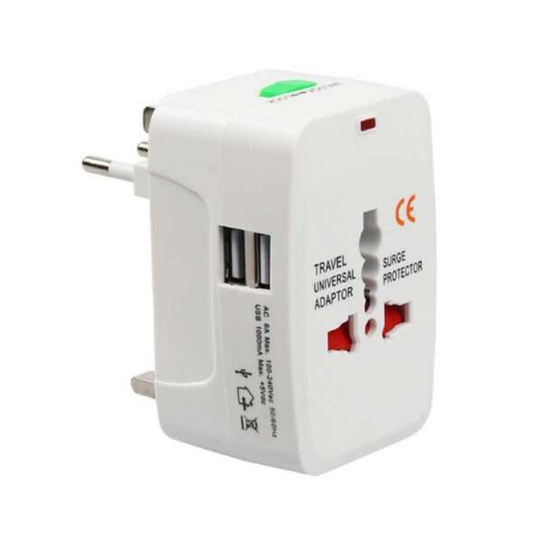 ADAPTADOR DE CORRIENTE UNIVERSAL DE VIAJE 2 USB (JTADAP092)