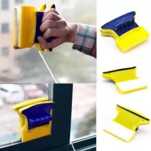 LIMPIA VIDRIOS MAGNETICO IMAN DOBLE CARA AMARILLO CON AZUL (JTHOG902)