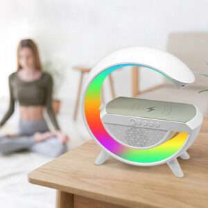LAMPARA LED G CARGADOR PARLANTE RGB BLANCO (JTLAMP172)